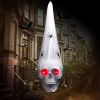 Halloween Decorations,Halloween Skull Decor Outdoor and Indoor,20" Halloween Skeleton Voice Activated Decorations with LED Red Eyes&Fake Spider,Haunte